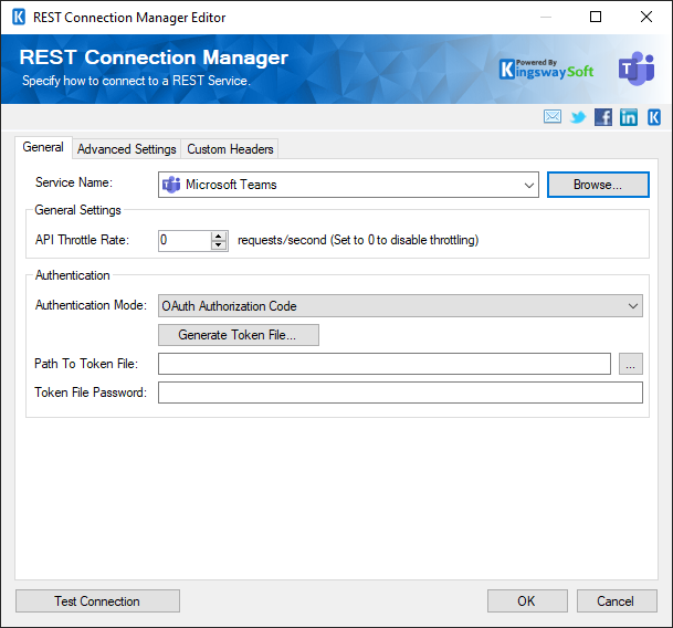 SSIS REST Microsoft Teams Connection Manager